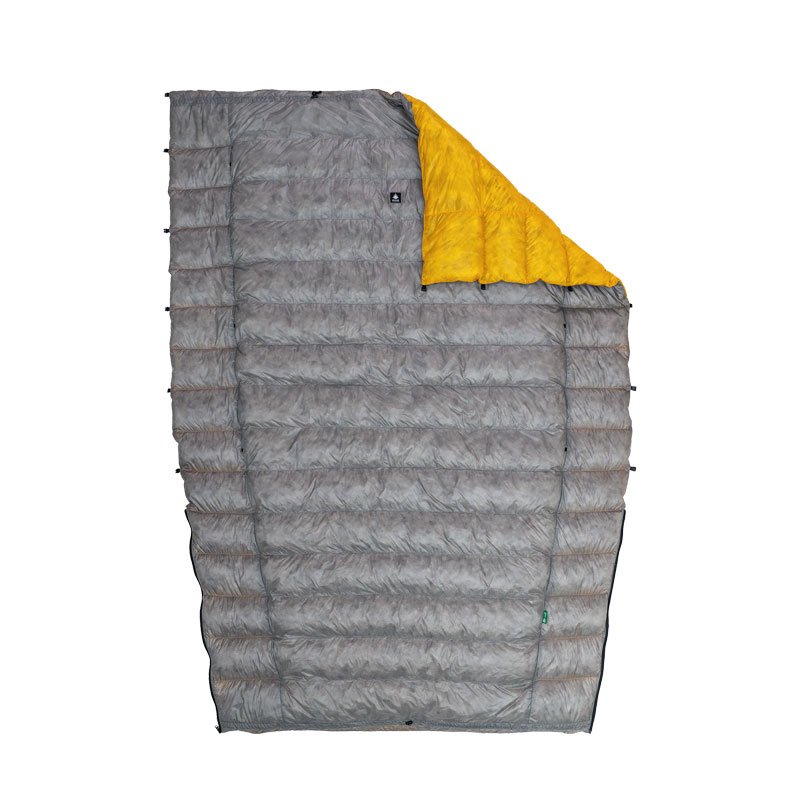 Ultralight 800FP down quilt -Trail Night/Hiking. The lightest sleeping bag ever，Only0.56oz,Adjustable/open foot box, with a comfort range of 10-25℃ (50F-77F).